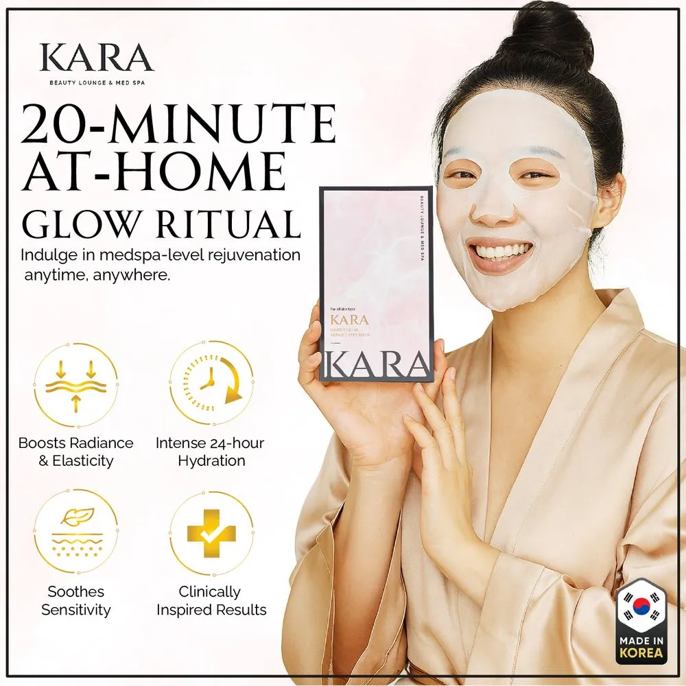 KARA 20-Minute At-Home Glow Ritual - model with mask